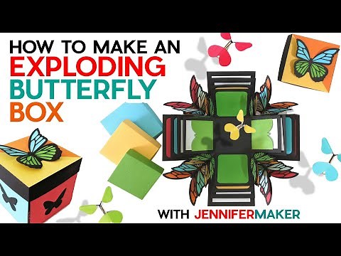 DIY Exploding Box with Butterflies - Full Tutorial & Free Pattern!