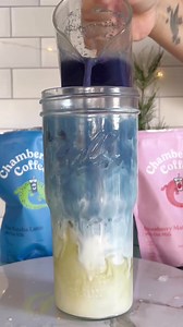 color your cup with a refreshing blue matcha latte. infused with sweet vanilla, its blue color comes from the natural butterfly pea flower. | Chamberlain Coffee