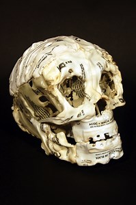 Brian Dettmer’s melted casette tape skeletons and skulls #ArtTuesday