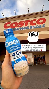 🚨NEW QUEST VANILLA PROTEIN MILKSHAKES ARE NOW ON COSTCO.COM!🚨 💪Made with ultra-filtered milk, this 45g of protein Milkshake delivers a premium flavor and texture experience! 🙌Quest Milkshake also delivers more protein, and less sugar and net carbs than the others! This new Quest Milkshake is the ultimate blend of power and taste! 🌟Only $39.99 for a 12 pack! Includes shipping and handling! 👉Tap on the link in our bio or in our stories for a direct link to buy now only available on Costco.co
