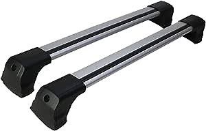OMAC Roof Rack Cross Bars Set for Mercedes C-Class W205 2014 to 2021, Rooftop Carrier for Bike Cargo Ski Luggage Camping & Fishing Gear Crossbars Keyed Locking 165 Pounds, 2 Pieces, Silver