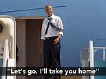 Obama impatiently waits for Bill Clinton on Air Force One | Daily Mail Online