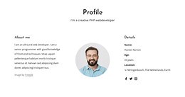 Web developer job profile - HTML5 Template by Nicepage