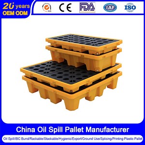 [Hot Item] Plastic Oil Drum Pallet Drip Tray Spill for Stackable 4 Secondary Containments Size Unboxed Liquidation Pallets 4drum