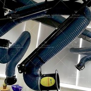 [Hot Item] 200mm Fume Extraction Arm Flexible Suction Arm for Welding Dust Collection Systm Electric Reels Type 75mm Tube with Aluminum Alloy Guide Slide