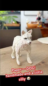 Watch how I made a paper mache little dog 🐶#papermache #handmadeart #tinyart #artprocess #sculpting
