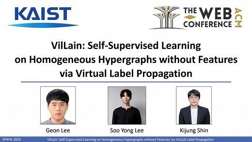VilLain: Self-Supervised Learning on Homogeneous Hypergraphs without Features via Virtual Label Propagation | Proceedings of the ACM Web Conference 2024
