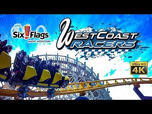 2022 West Coast Racers Roller Coaster On Ride 4K POV Six Flags Magic Mountain