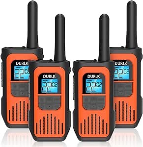 Walkie Talkies 4 Pack, Walkie Talkies for Adults Long Range FRS Walky Talky Two-Way Radios with 22 Channels FRS VOX LCD Display for Camping Hiking Cruise Ships