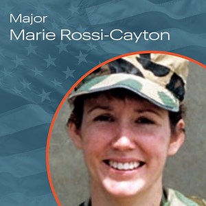 Major Marie Rossi-Cayton was the first woman in American military...