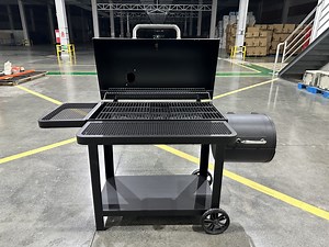 [Hot Item] 35inch Offset Charcoal Smoker Grill with Side Firebox, Black Charcoal Grill