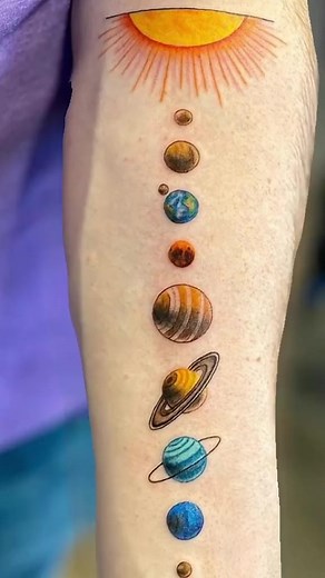 2.2K views · 18 reactions | Solar system Tattoo #FYI #tattoofacts #tattooideas #tattoo | Hans and Riley Tattoo | Facebook