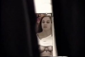 Busty window peeping