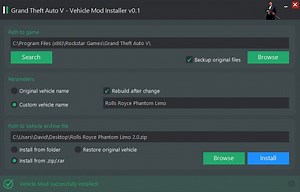 GTA 5 Vehicle Mod Installer addon