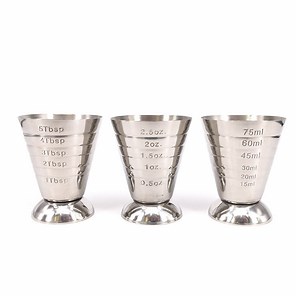 [Hot Item] 3 Measuring Scales Metal for Liquid Measuring Cup Stainless Steel Ai15999
