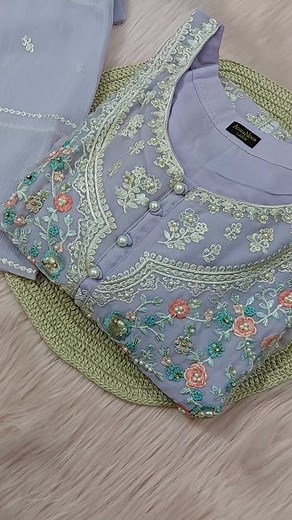 💖💖Exclusive lavender colour AghaNoor Chiffon 2pis 🇵🇰💯 #stylish_stritch #viralreelschallenge #aghanoor | Stylish Stitch
