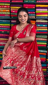 84K views · 1.1K reactions | Viscose Georgette Meena Butta Red Saree...