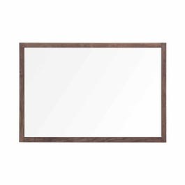 Bi-Office Protector Desktop Glass Board with Rustic Wood Frame and Clamps 120 x 90cm