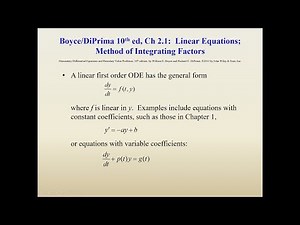 MATH 222: Integrating Factors