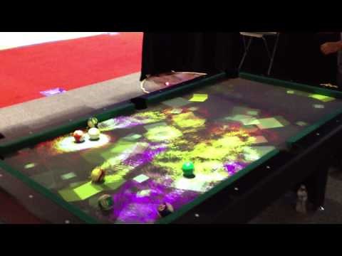 Pool table projection mapping