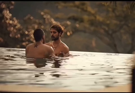 She just saw her husband in the pool being intimate and having fun with another man? Is she cool with it or hell is about to be let loose....What movie 🎥🍿is this by the way?
