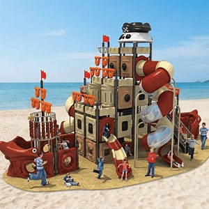[Hot Item] Pirate Ship Series Large Slide Outdoor Playground