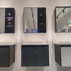 [Hot Item] Durable Sanitary Ware Cabinet with Integrated LED Lights for Bathrooms