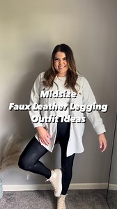55K views · 163 reactions | How are the hot midsize mom besties styling faux leather leggings this fall? Let me show you some ways! Save for fall outfit inspo. Which is your fav? . . . . . Amazon sweater, faux leather legging outfits, midsize millennial mom, size 12 outfits, size 14 outfits, mom fall outfits, fall 2023 outfits, casual fall outfits, work outfits | Erica Suckow | Facebook