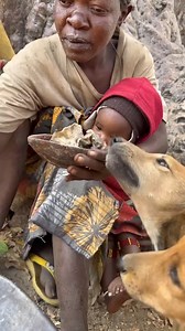 Even dogs wants to eat baboon intestine guys #hadzabe #usa #foodie #FoodLover #video #trending #shorts #foodie | Salvi Mnyama