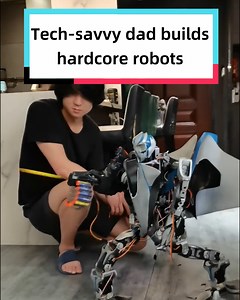 9.4K views · 147 reactions | So cool! A tech-savvy dad built hardcore robots as toys for his son, but he ended up falling in love with robot-making himself. His video caught the attention of a Chinese Foreign Ministry spokesperson, who said it was straight out of a sci-fi blockbuster. | Discover China | Facebook