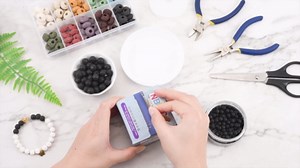 Amazon.com: NBEADS 6mm Natural Dyed Lava Beads, About 250 Pcs White Rock Gemstone Round Loose Beads for DIY Jewelry Bracelet Necklace Making, Hole: 1mm : Arts, Crafts & Sewing