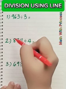 16K views · 141 reactions | Division Using Line #math #mathwithprincess #mathviralvideo #mathviral #mathematics #mathschallenge #mathisfun #mathtutorials #mathtricks #divisionusingline | Math with Princess | Facebook