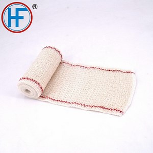 [Hot Item] Medical Wound Dressing Red (Blue) Line Elastic Crepe Bandage Medical ISO CE FDA Approved with OEM