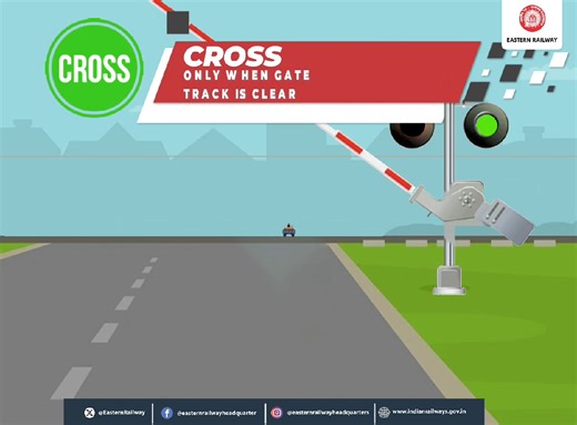 12K views · 158 reactions | Be Alert & Stay Safe At Level Crossings. | Eastern Railway Headquarter | Facebook