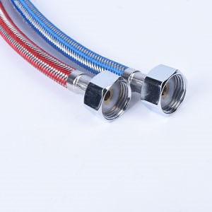 [Hot Item] Chrome Pull-out Braided Double Lock Shower Hose Pipe Toilet Bathroom Stainless Steel Flexible Metal Hose for Wash Basin