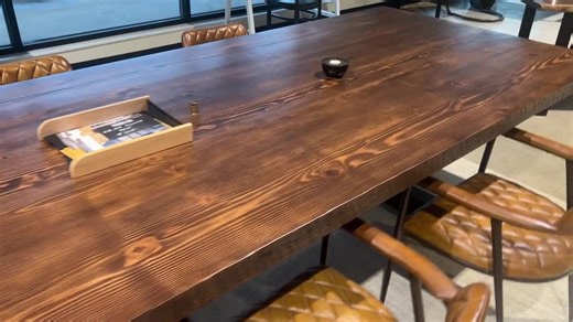 Modern Wood Conference Table - Reclaimed Table Made With Solid Wood - Farmhouse Dining Table Large - Industrial Table With Steel Leg Base - Etsy