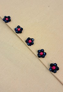 755K views · 13K reactions | black or red colour stone combination beautiful lace border design #hilights #embroidery #training #stitch#dian#reels | Dian Embroidery | Facebook