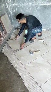 Installation of tiles with adhesive (cement adhesive) 😍 | فن وديكور السيراميك _معلم