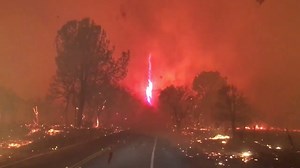 The intense heat from the massive Camp Fire north of Sacramento spun up a huge fire whirl (aka firenado) last night. Video via Brian Kahn | Ed Piotrowski WPDE