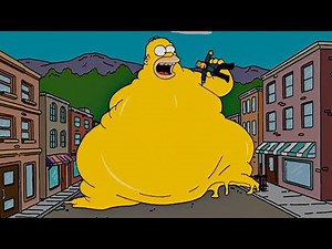 HOMER TURNED INTO A GIANT JELLY MONSTER - TREEHOUSE OF HORROR