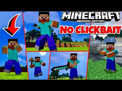 Minecraft PE: BEST PLAYER ANIMATION PACK (Mo’ Bends Realistic Player Animations For MCPE 1.16)