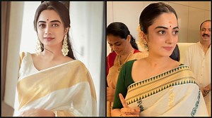 Namitha Pramod In White And Golden Linen Saree Looks Pretty Gorgeous, Have A Look