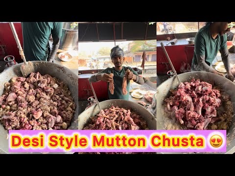 Massive Making of Desi Style Mutton Chusta in Ranchi 😍🔥 | Proper Bihari Style Cooking 😱