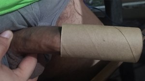 Toilet Paper Roll Test Got Stuck On My Cock&excl;