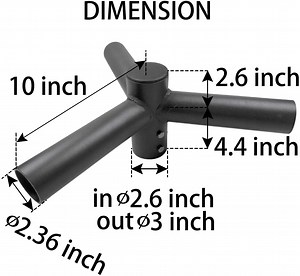 [Hot Item] Round Light Pole Top Tenon Adapter with 120° Horizontal Arms for 3 LED Parking Lot Shoebox Fixtures
