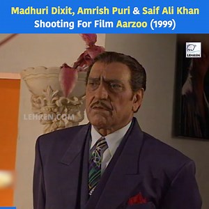 Madhuri Dixit, Amrish Puri & Saif Ali Khan Shooting For Film Aarzoo (1999) #madhuridixit #madhuridixit #bollywood #SaifAliKhan #filmmaking #Lehren | Lehren