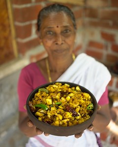 South Indian Style Tapioca Recipe - Simple & Easy Tapioca | Village Cookings