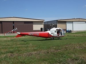 Bell 47J-2A View from the tail.