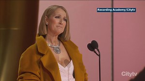 Celine Dion surprises at Grammy Awards