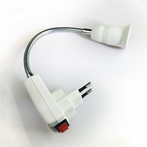 [Hot Item] E27 LED Light Bulb Camera Holder Round Square Fitting Socket Switch E27 Base Hanging Lamp Socket for Home Camera